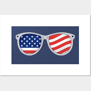 USA Flag Sunglasses Posters and Art